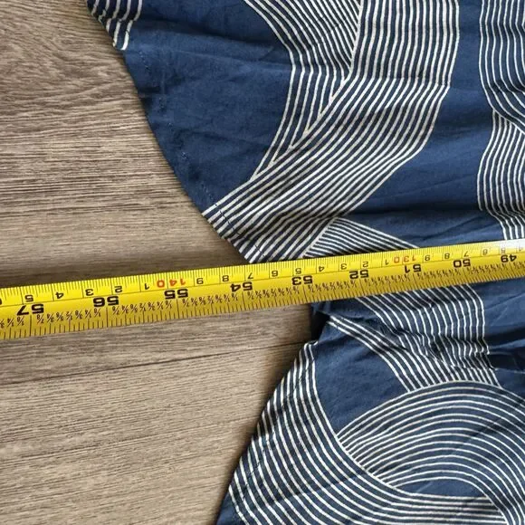 Dress Forum Los Angeles Dress Boho Hippie Wrap Blue And White V-neck Maxi Sz S - Picture 4 of 14